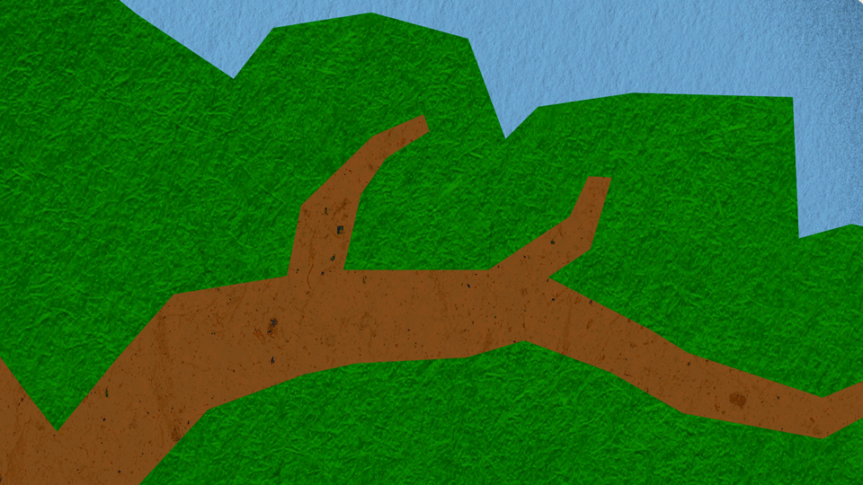 A poem is read through the trees up to the skies